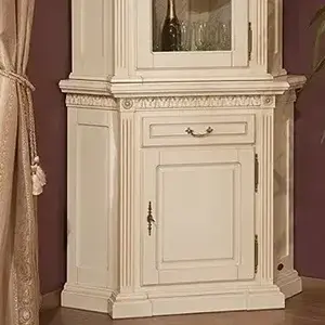 Буфет угловой "Венеция" Слоновая кость 705  купить в интернет магазине Мебель из массива. Звоните +7 495 961-63-63 Буфеты из массива дерева