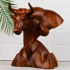 Деревянная фигурка ручной работы "Голова буйвола"  