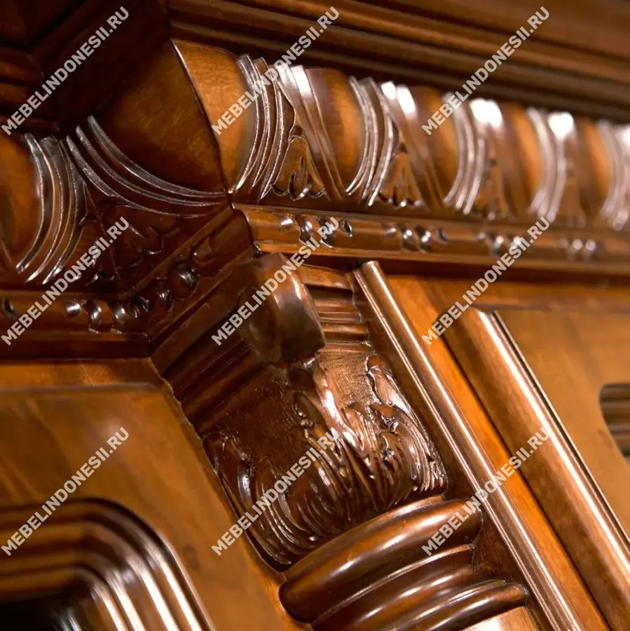 Витрина барная "Венеция Люкс" Орех 331  купить в интернет магазине Мебель из массива. Звоните +7 495 961-63-63 Гостиные